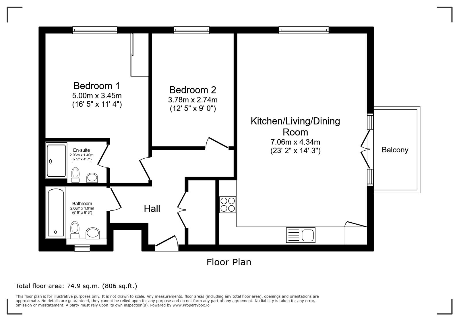 Flat 6, Boyne House, 56, Quiller Avenue, Reading floorplan