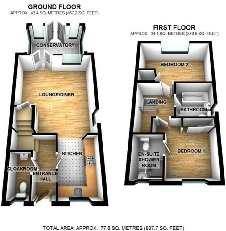 2 Bedrooms End terrace house for sale in Little Canfield, Dunmow, Essex CM6