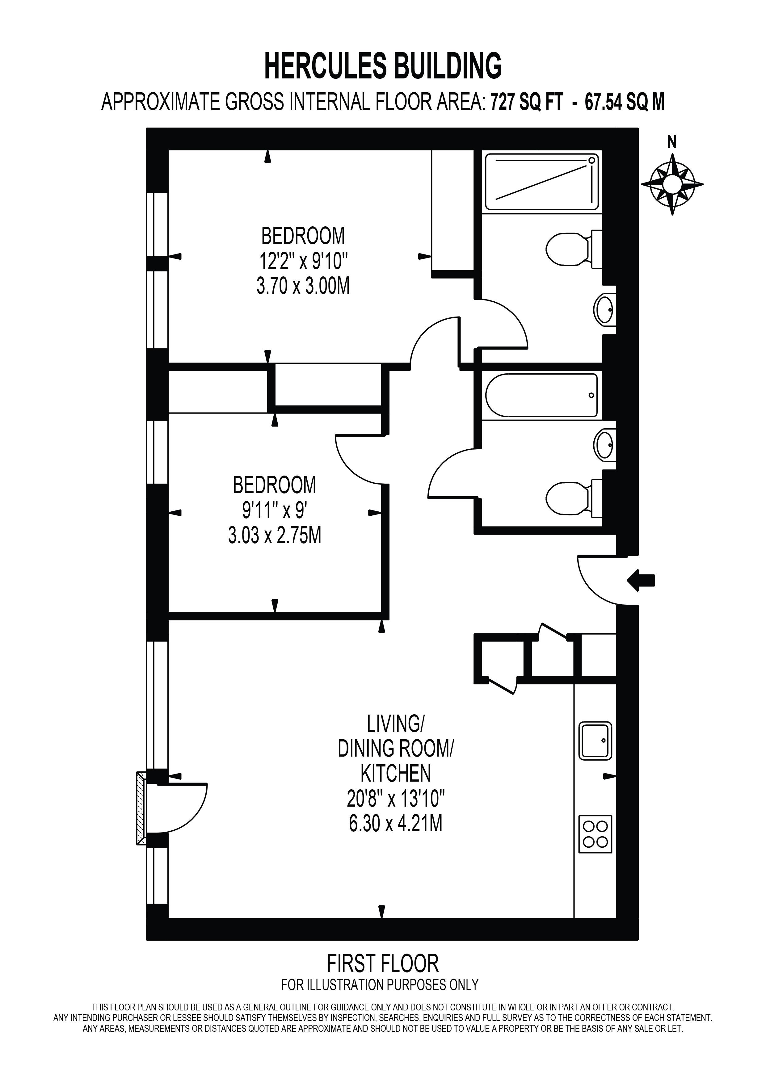 2 Bedrooms Flat to rent in Hercules House, London City Island, London E14