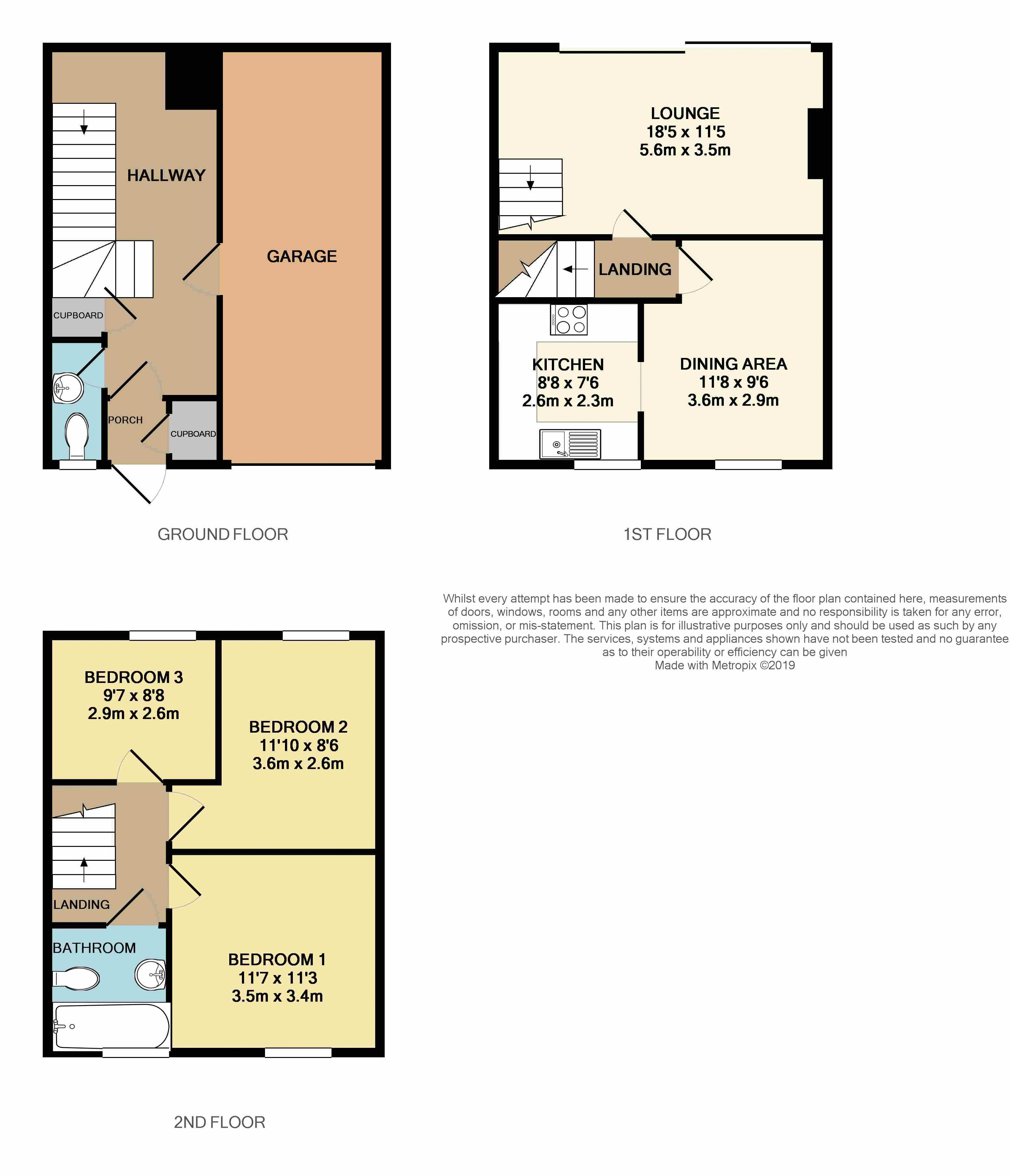 3 Bedrooms Terraced house to rent in Brendon Avenue, Luton LU2