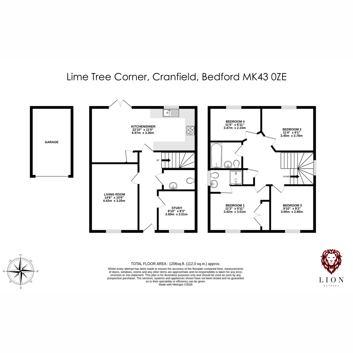 12, Lime Tree Corner, Bedford floorplan
