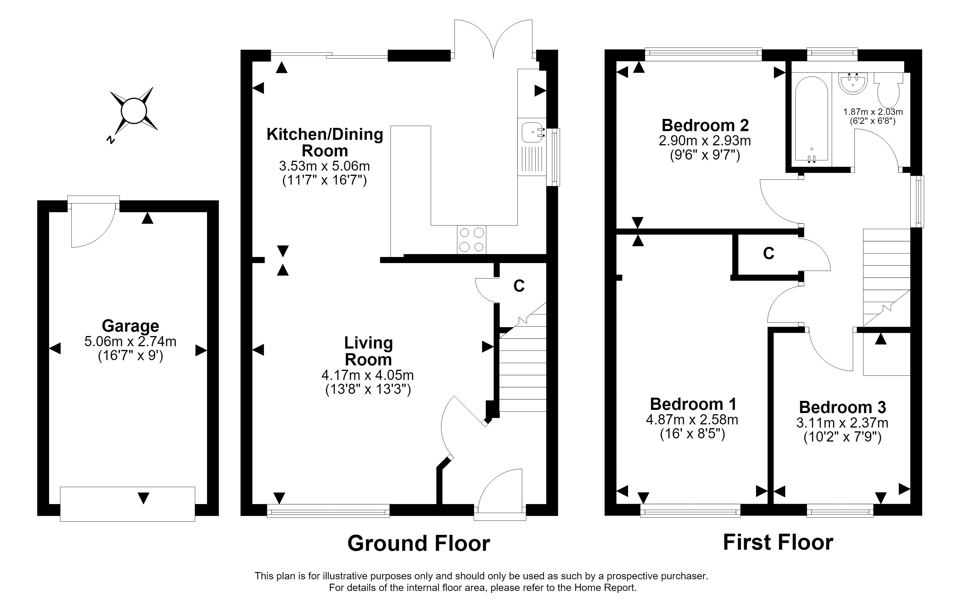54, Eskhill, Penicuik floorplan