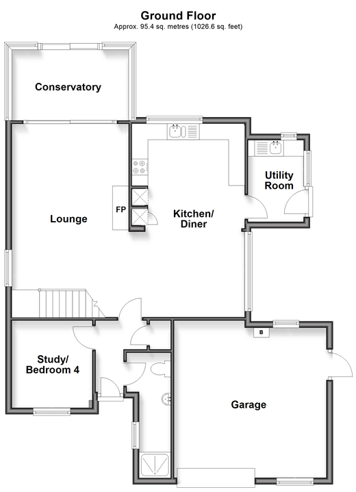Hardy Road St. Margaret's At Cliffe, Dover floorplan