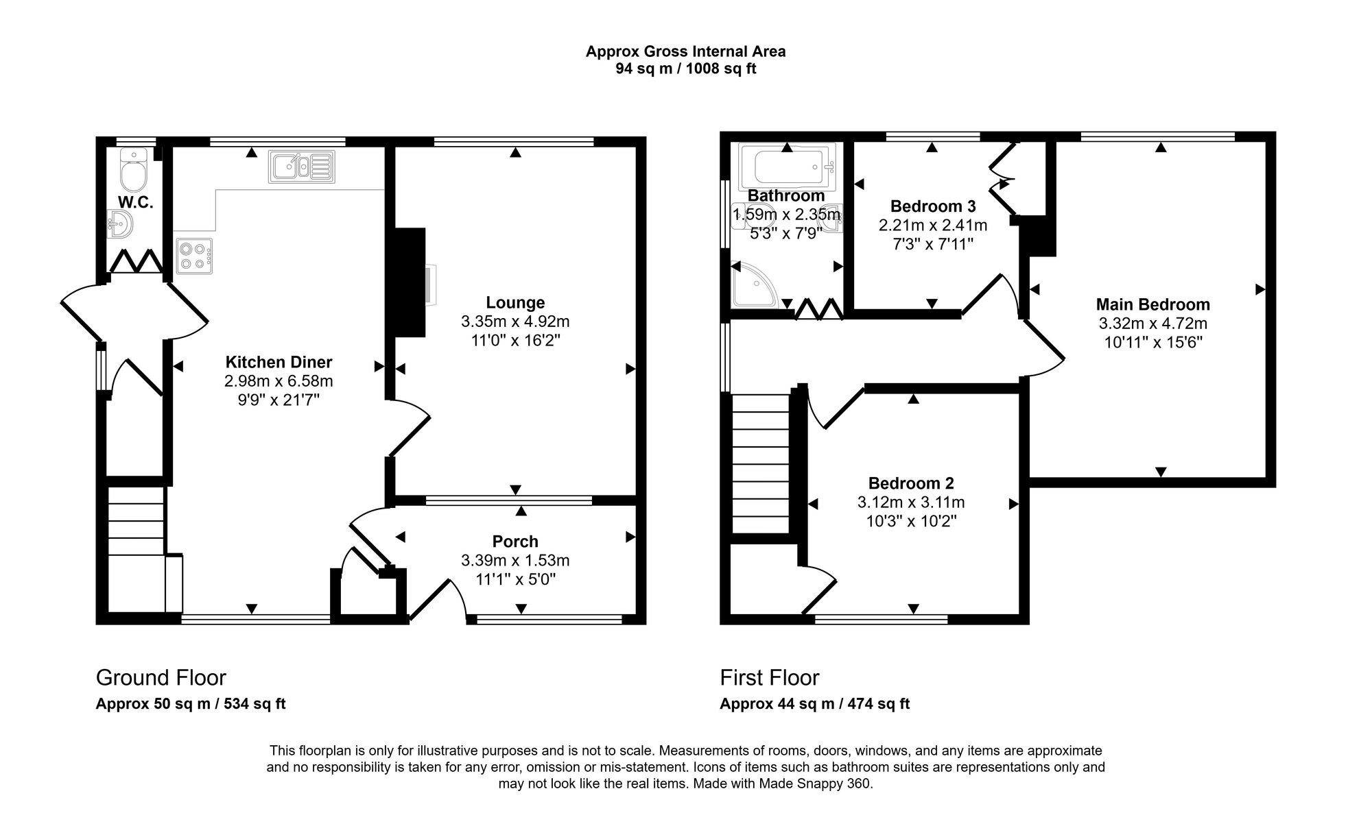 84 Mill Lane, Wigan floorplan