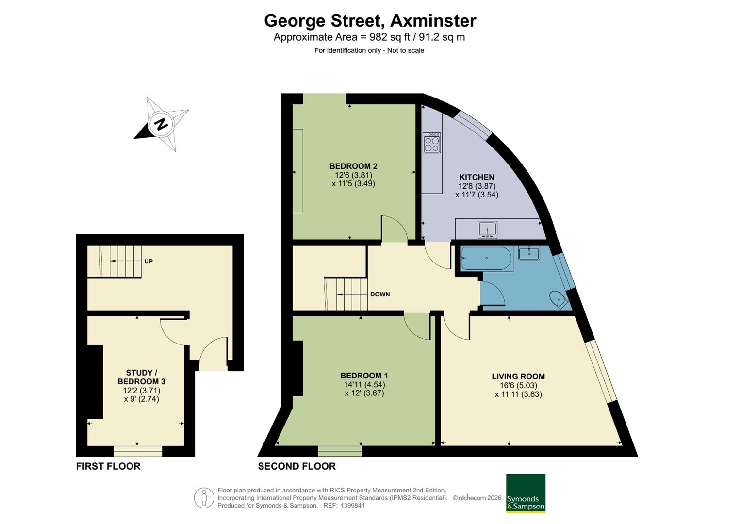 Flat 2, Pulman House, George Street, Axminster floorplan