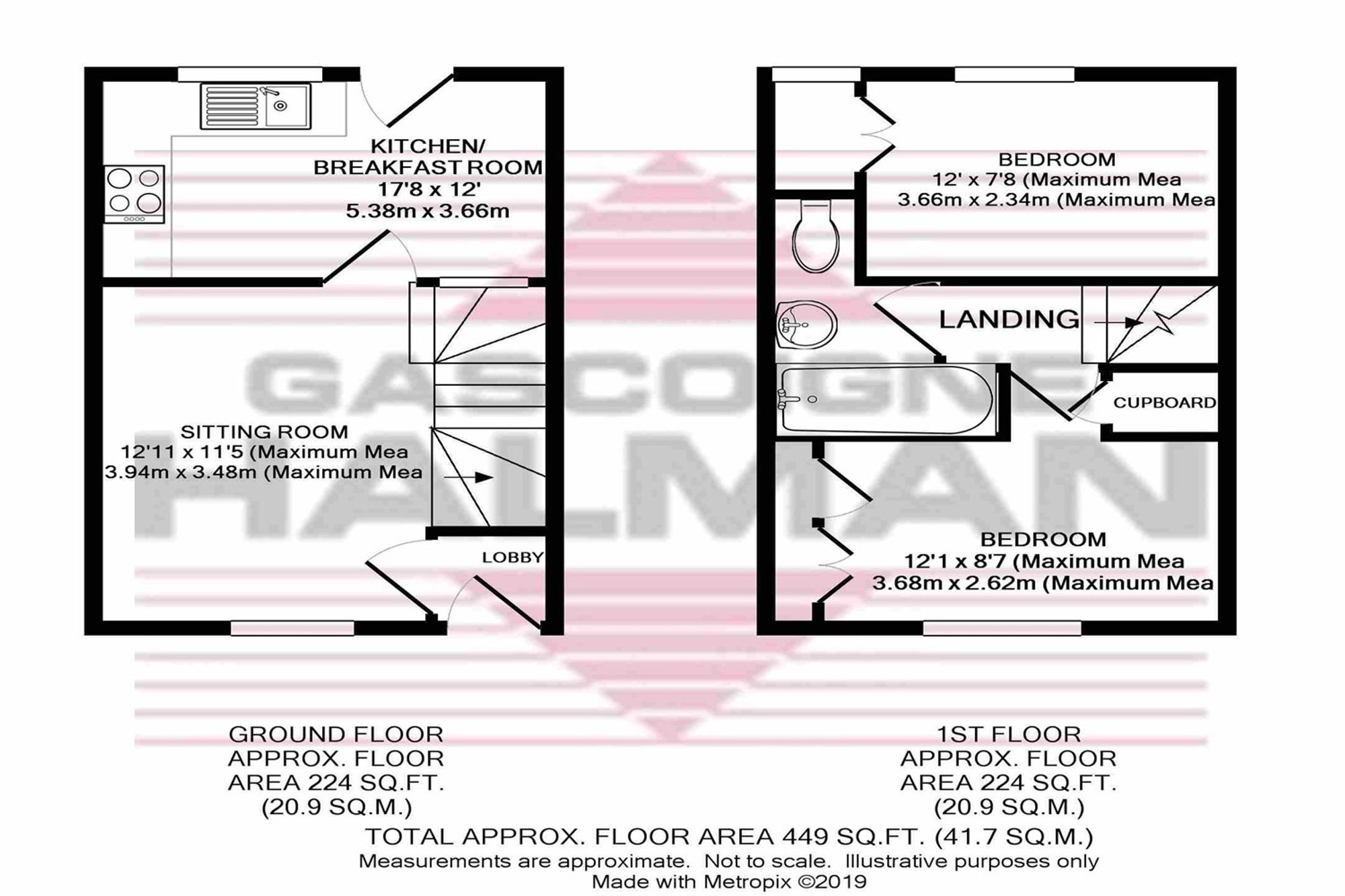 76 Old Road, High Peak floorplan