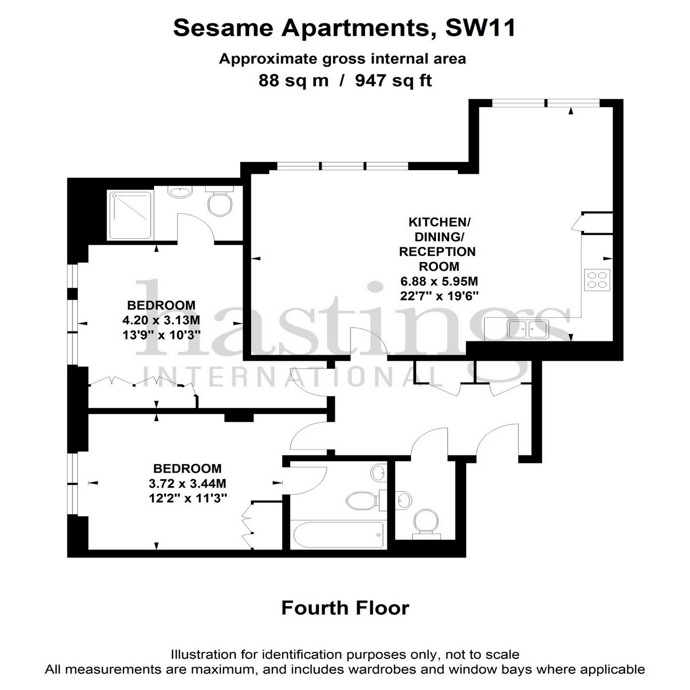 2 Bedrooms Flat to rent in Sesame Apartments, 4 Holman Road, London SW11