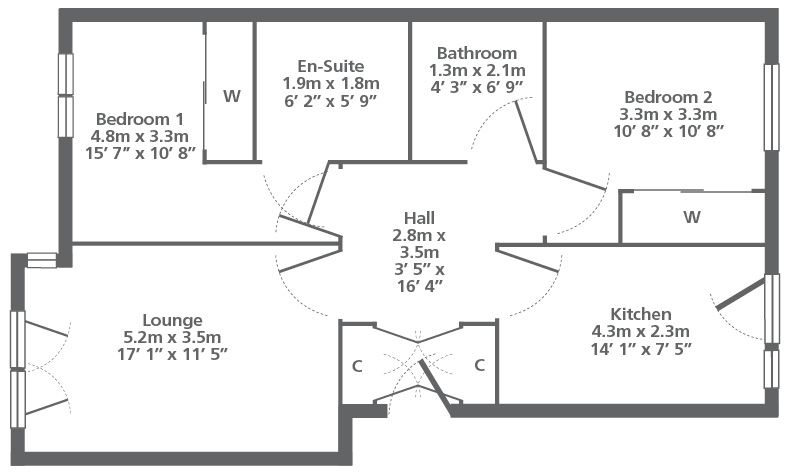 2 Bedrooms Flat for sale in Miller Street, Clydebank, West Dunbartonshire G81