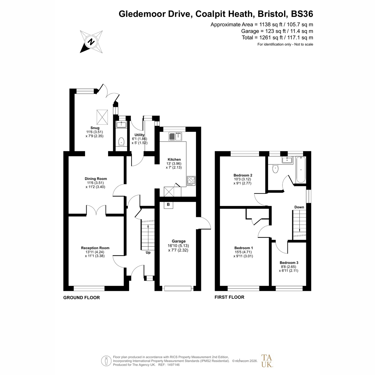 11, Gledemoor Drive, Bristol floorplan