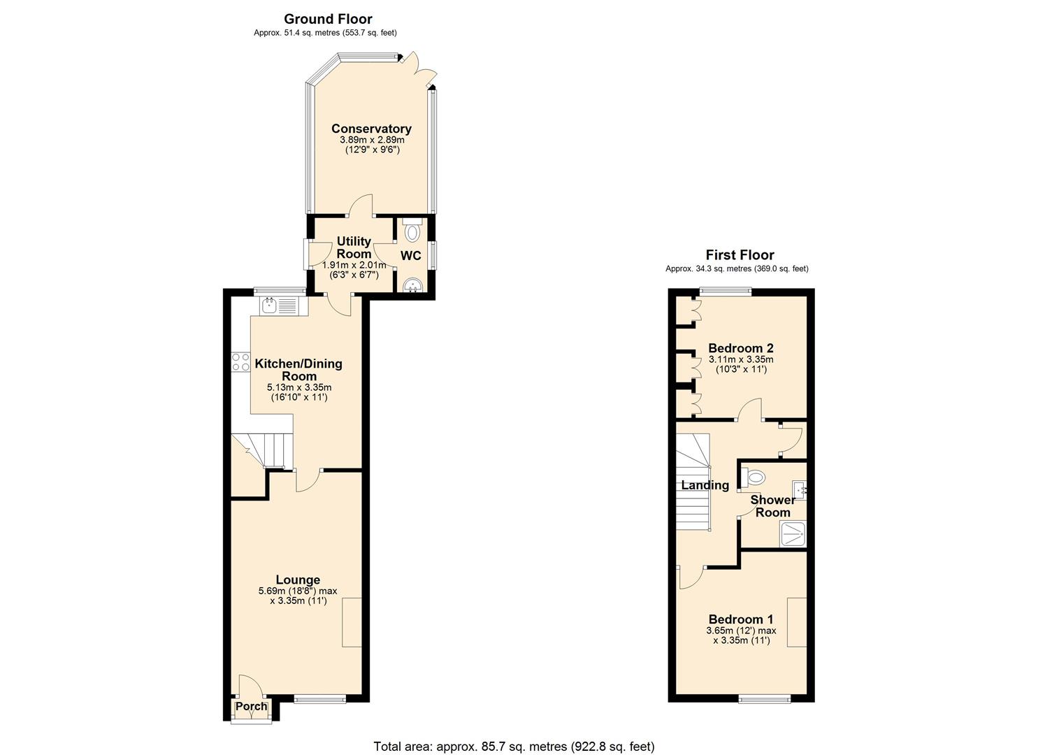 London Road, Davenham, Northwich CW9, 2 bedroom terraced house for sale