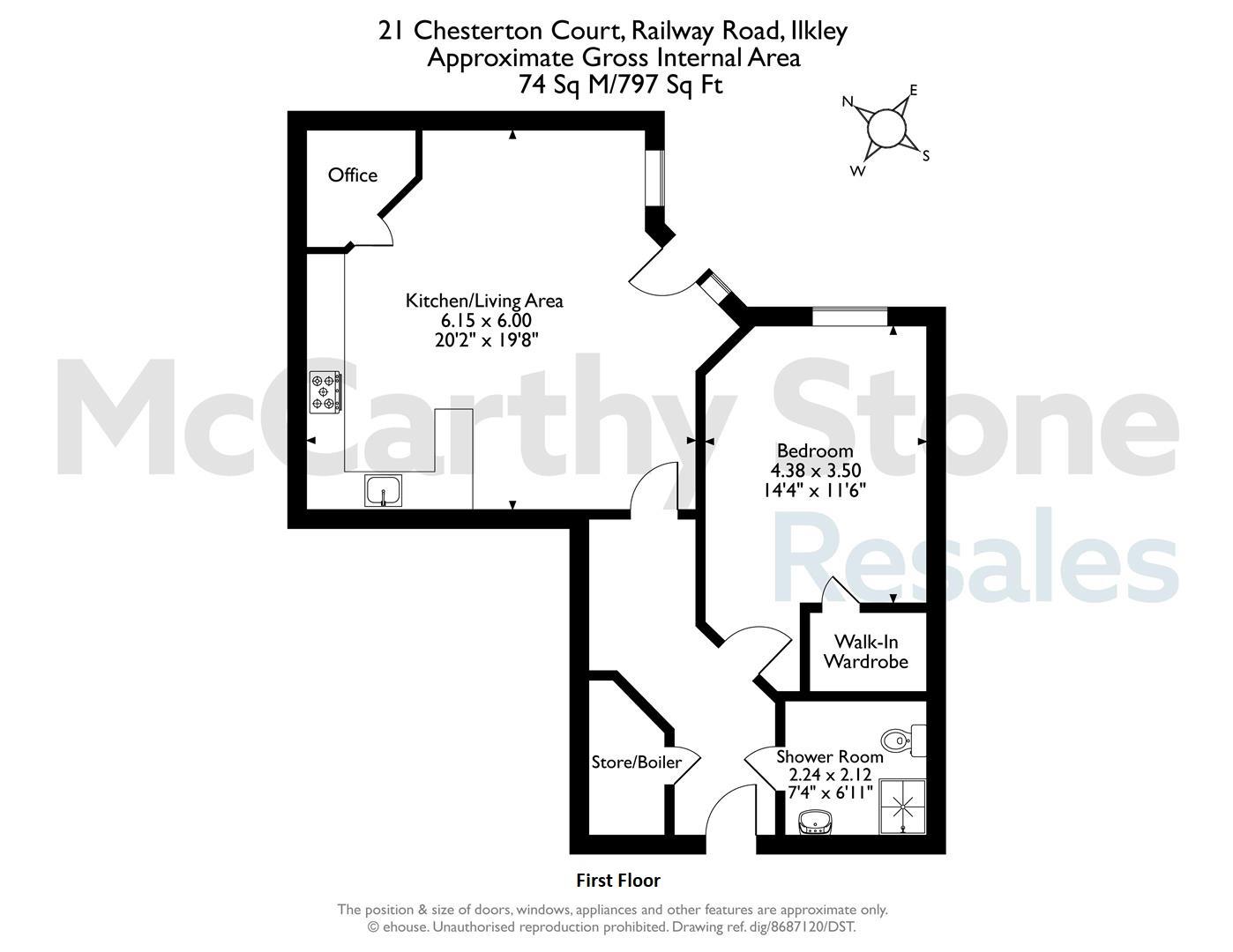 21 Chesterton Court, Railway Road, Ilkley floorplan