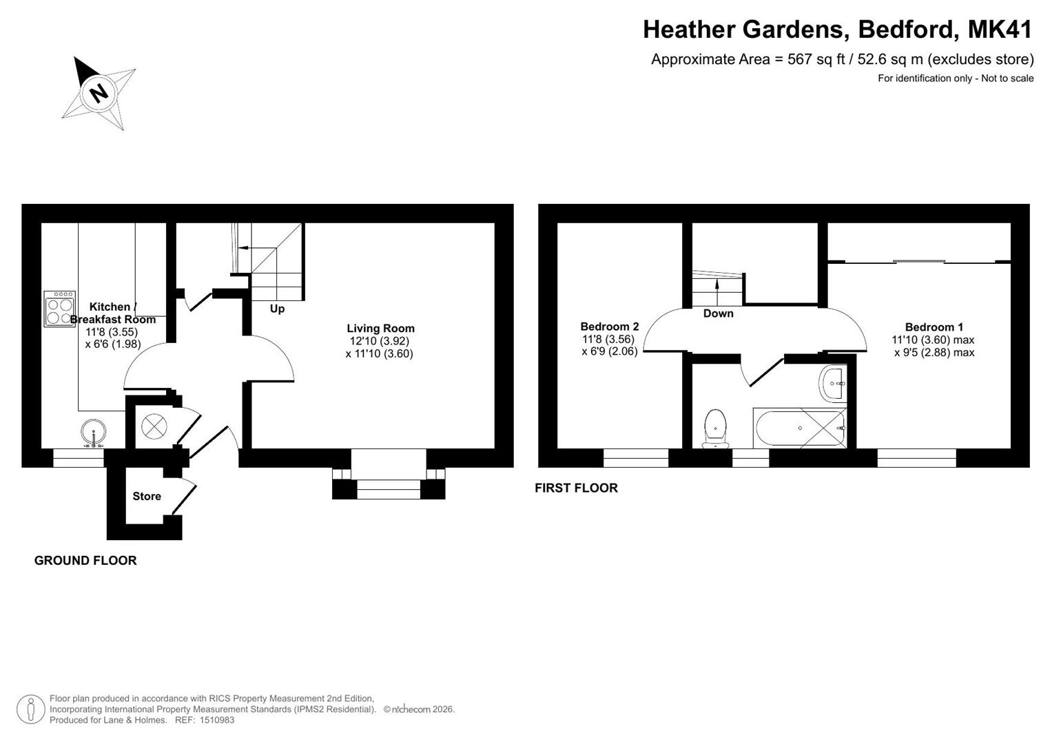 58, Heather Gardens, Bedford floorplan