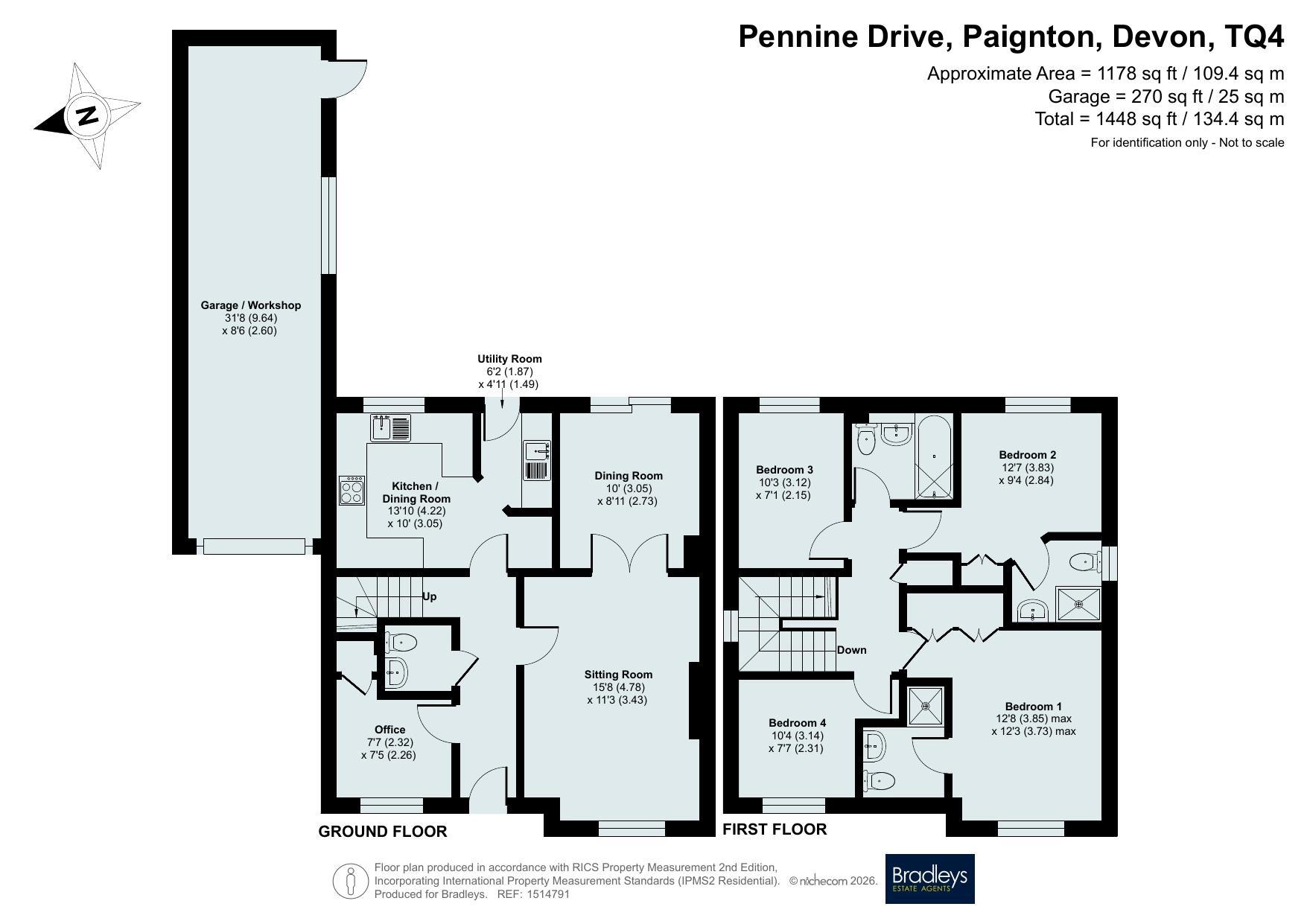 12, Pennine Drive, Devon floorplan
