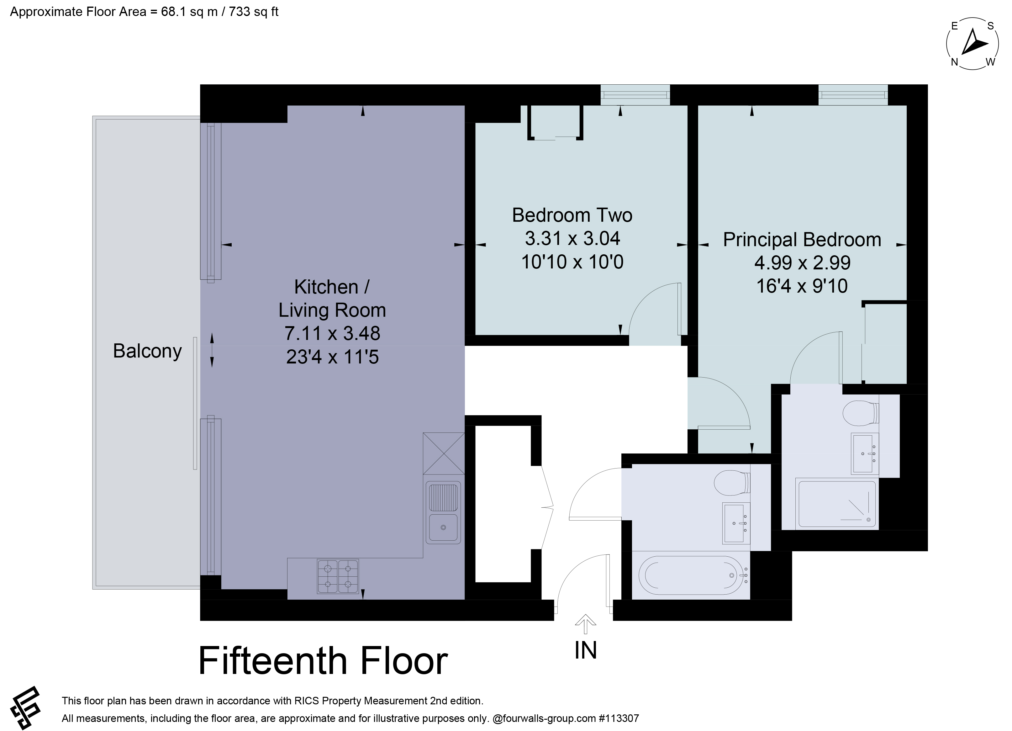 Flat A1505,,, Oxygen Tower, Manchester floorplan