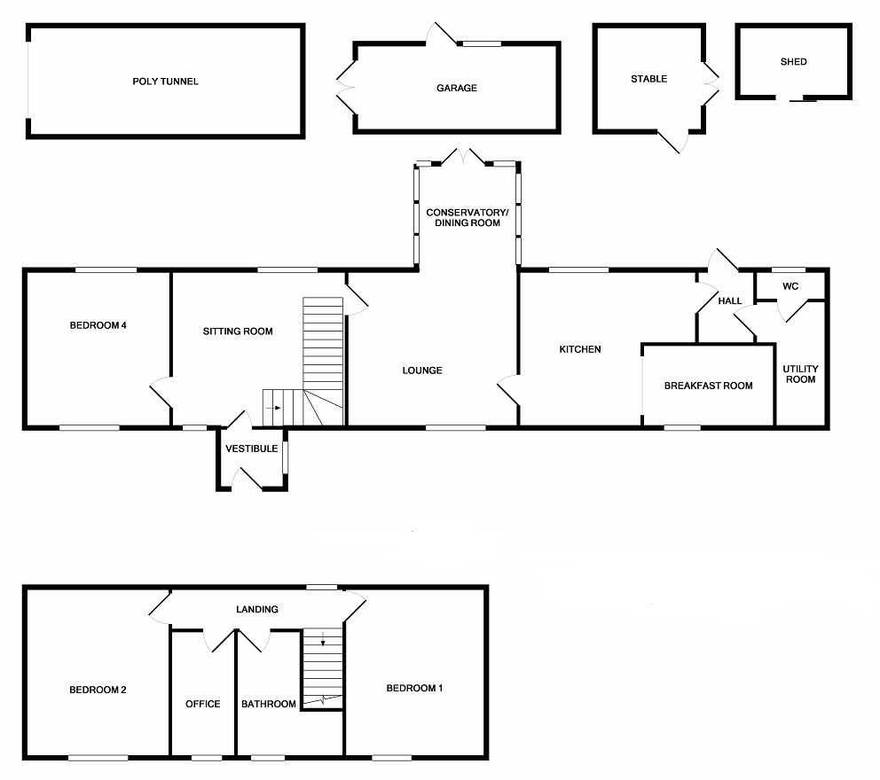 4 Bedrooms Semi-detached house for sale in Liangarstan House, Killin, Stirlingshire FK21
