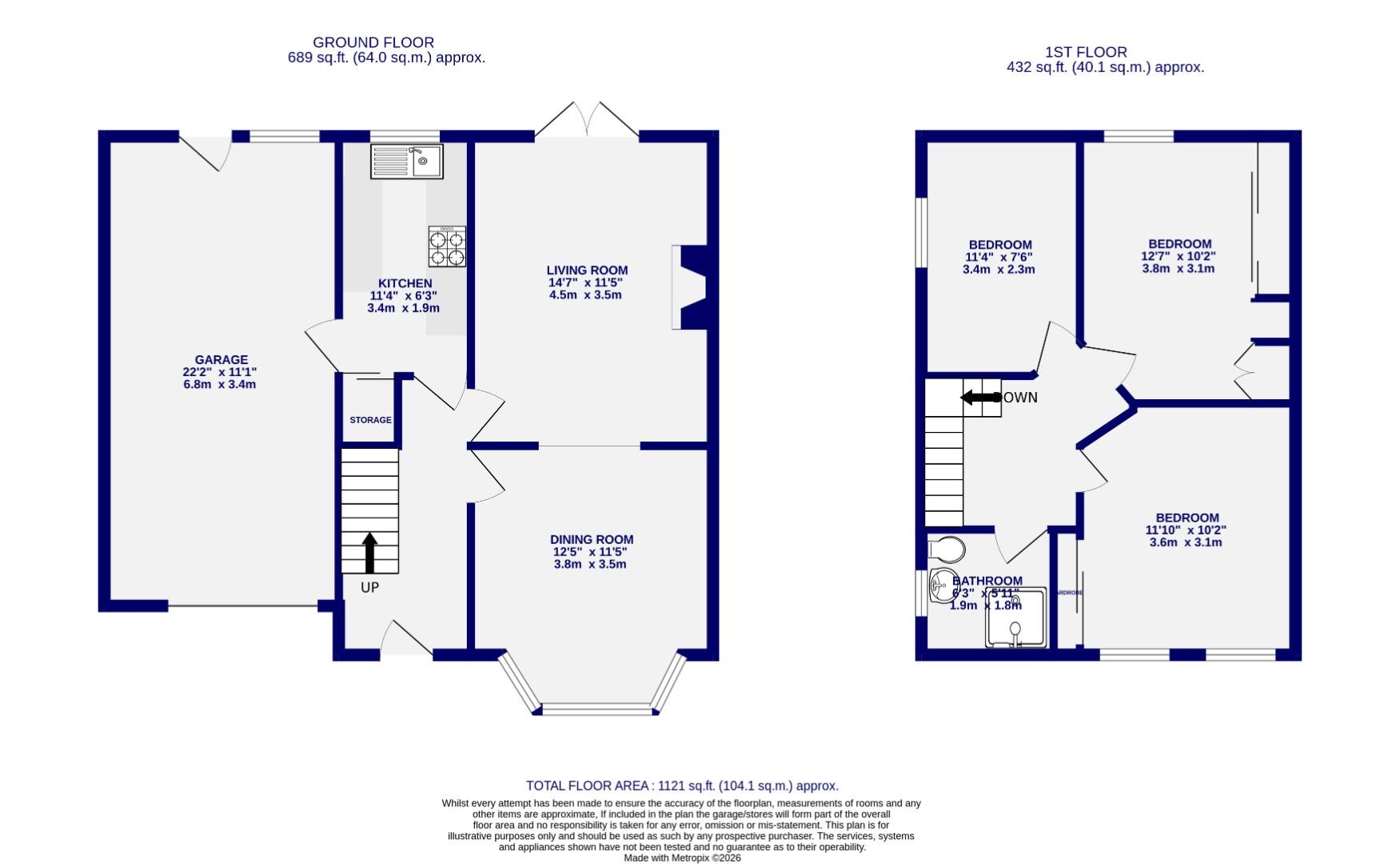 282, Burton Stone Lane, York floorplan