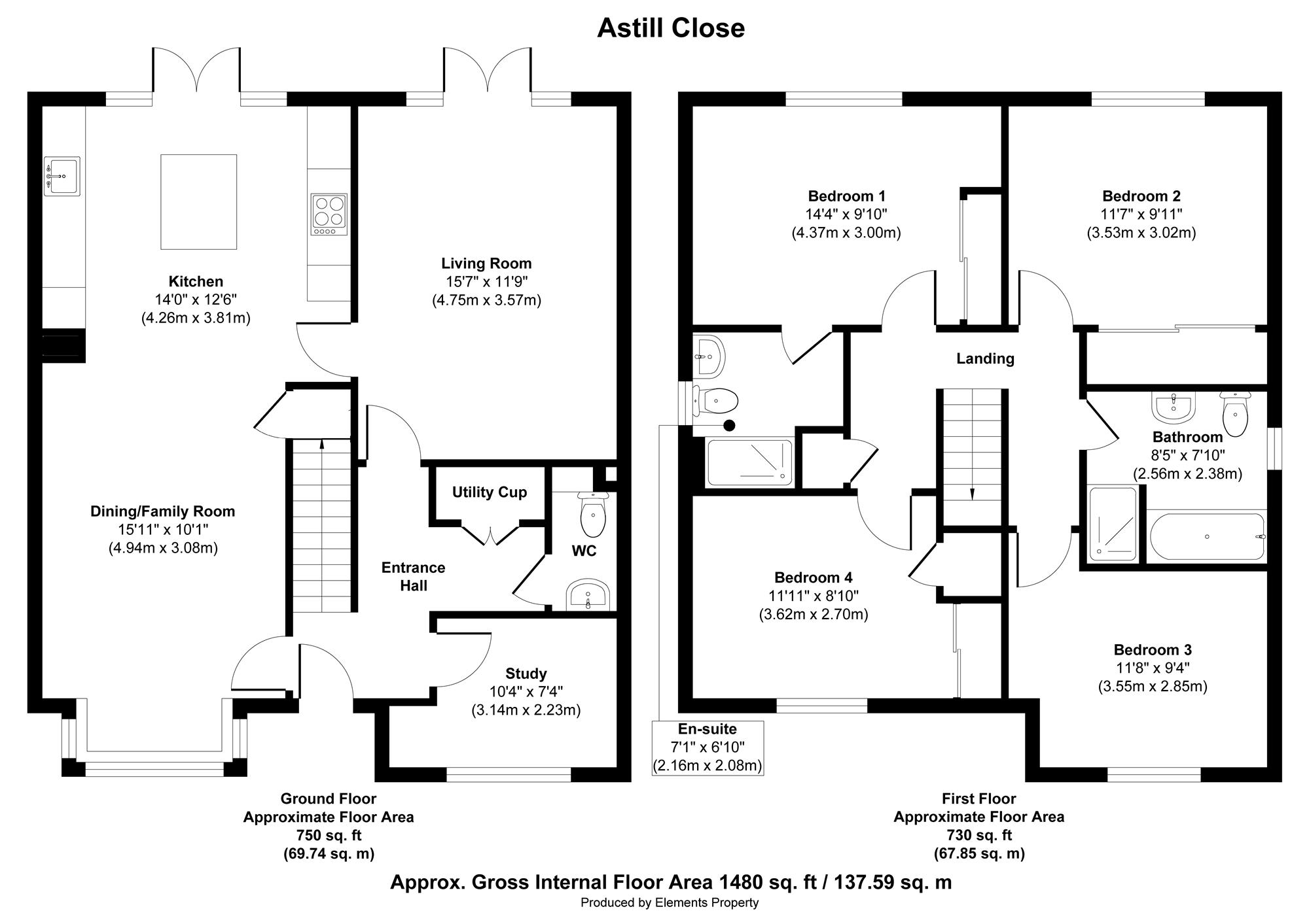 8, Astill Close, Nottingham floorplan