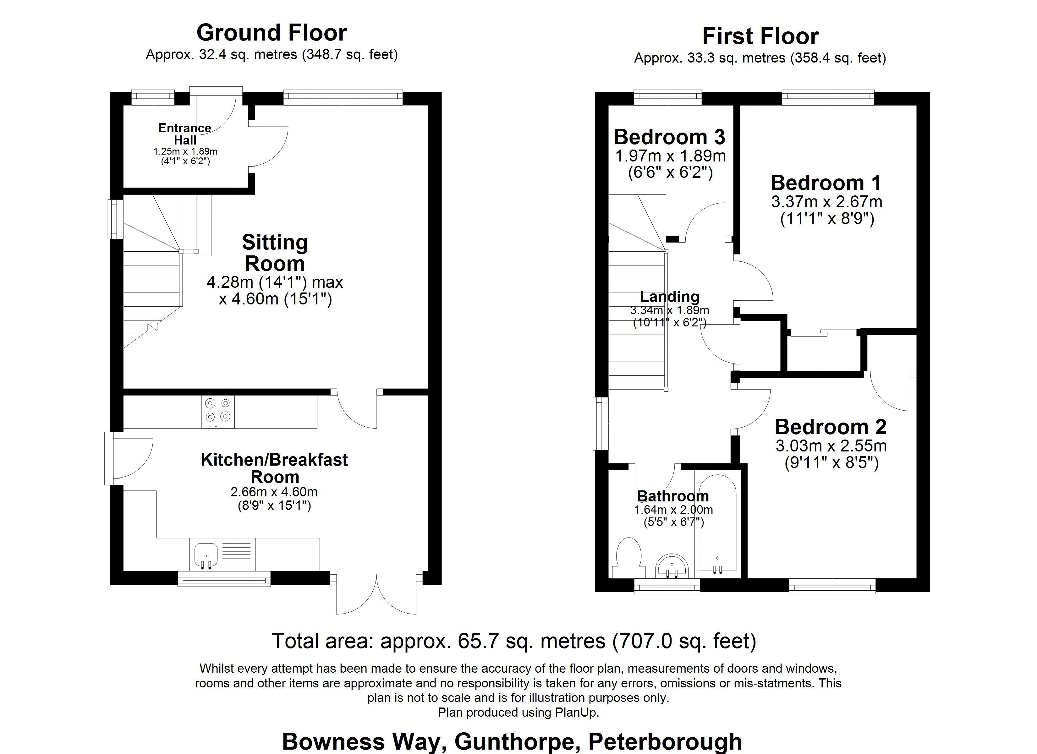 57, Bowness Way, Peterborough floorplan