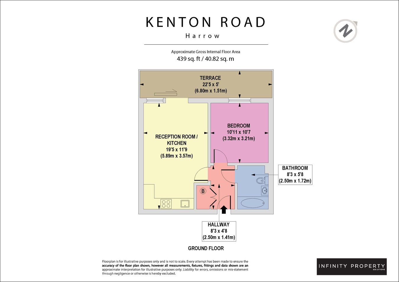1, Albany Court, Kenton Road, Harrow floorplan