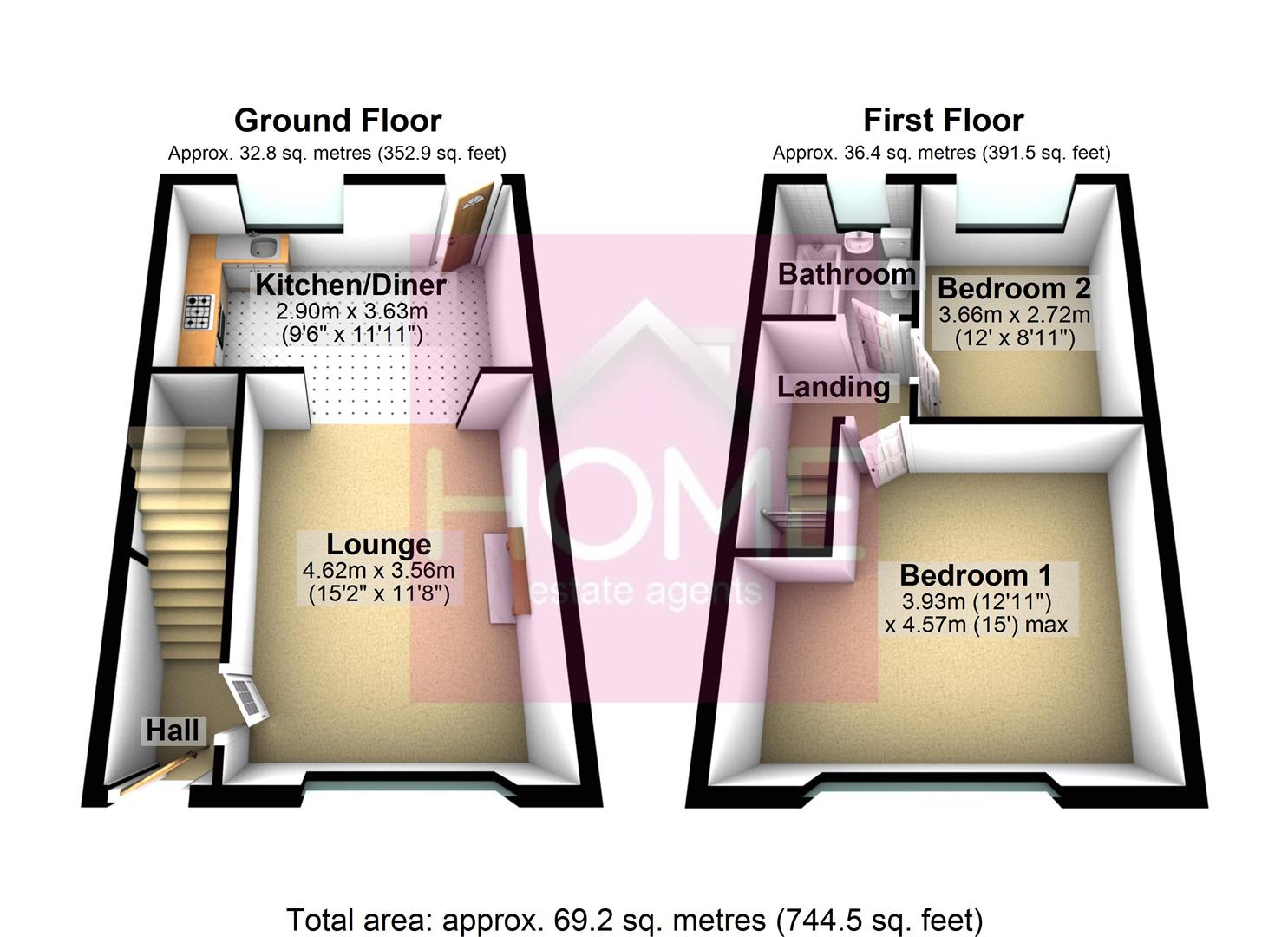 2 Bedrooms Terraced house to rent in Matlock Road, Stretford, Manchester M32