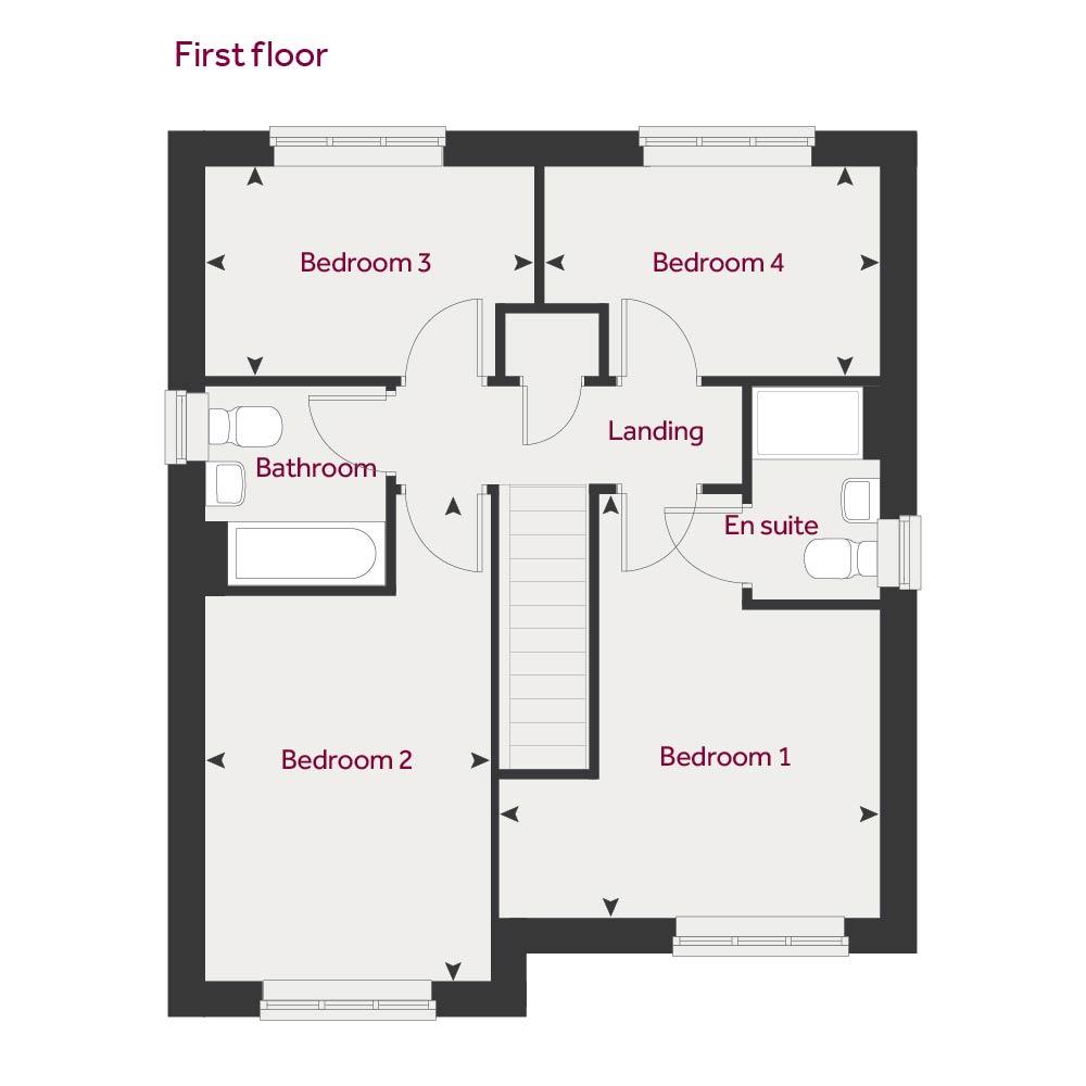 Plot 5, The Blackwater, Willow Grange, Mastin Moor Chesterfield floorplan