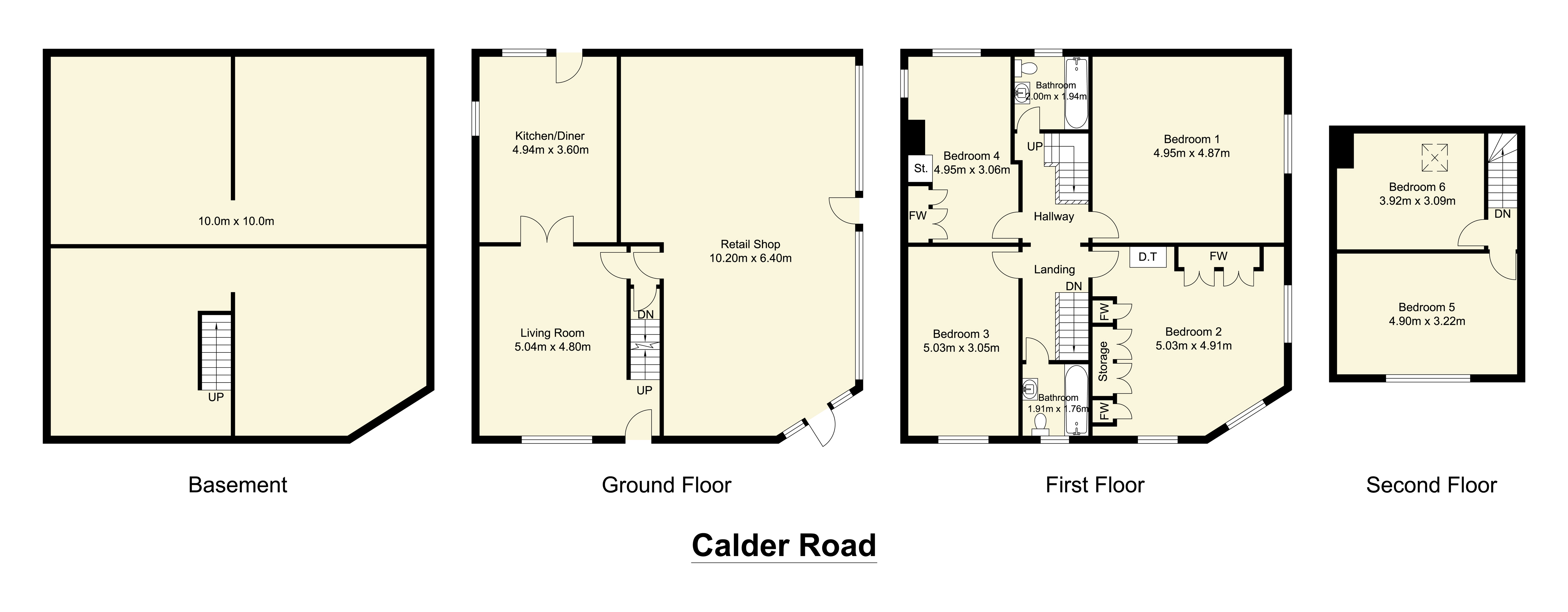 2, Calder Road & Huddersfield Road, West Yorkshire floorplan