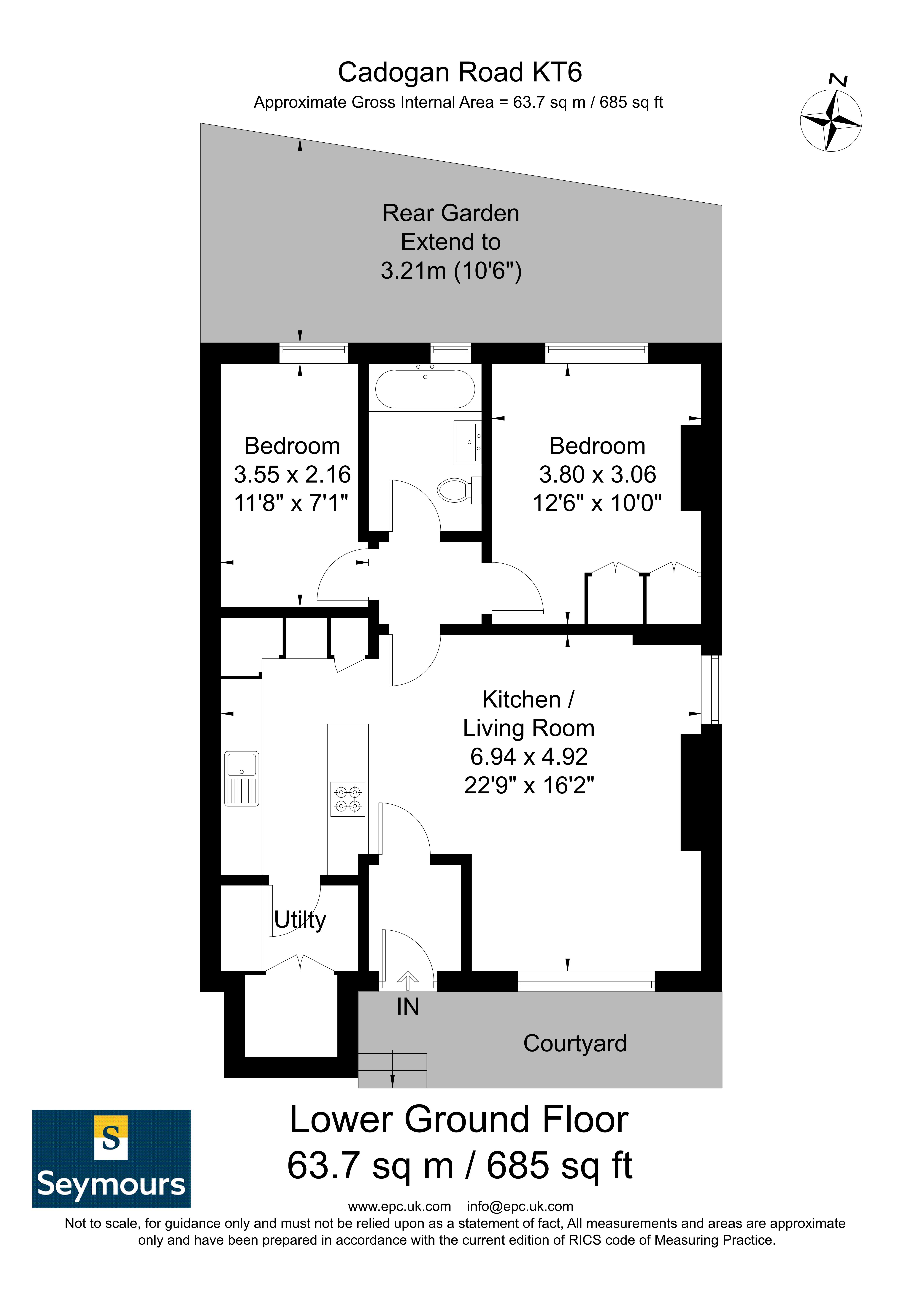 Cadogan Road, Surbiton KT6, 2 bedroom flat for sale 61352631