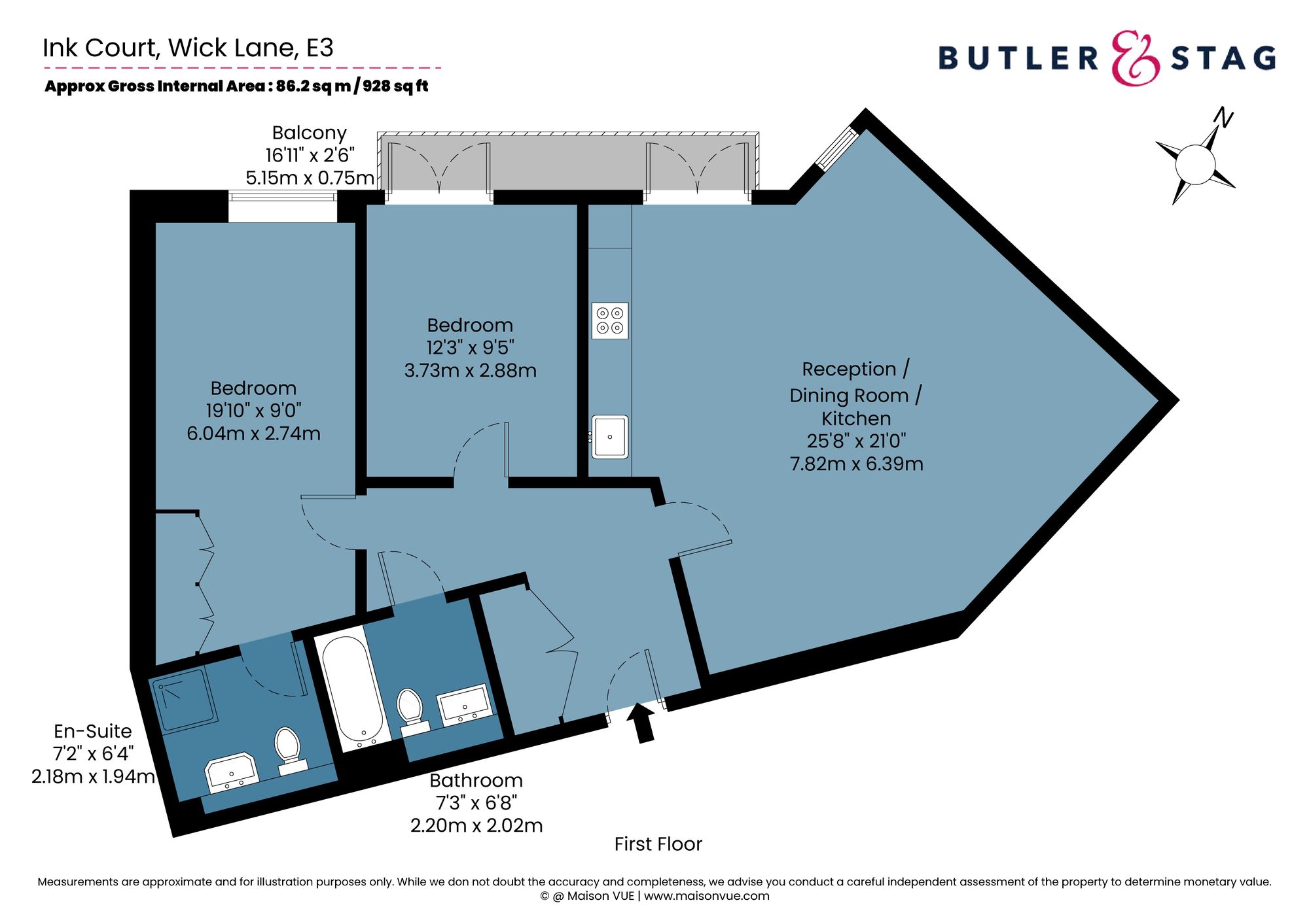 Flat 104, Ink Court, London floorplan