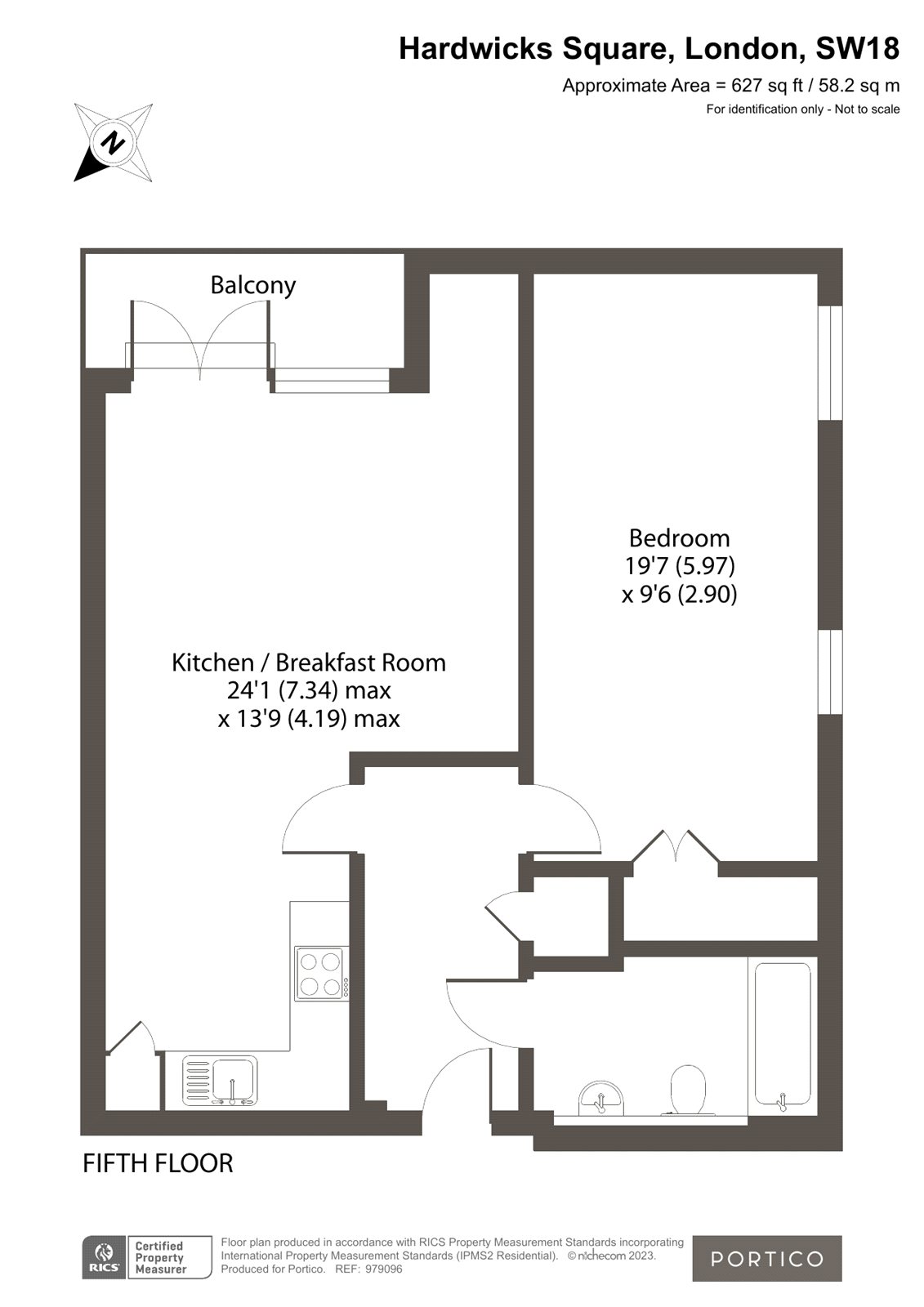 Flat 25, 27, Hardwicks Square, London floorplan