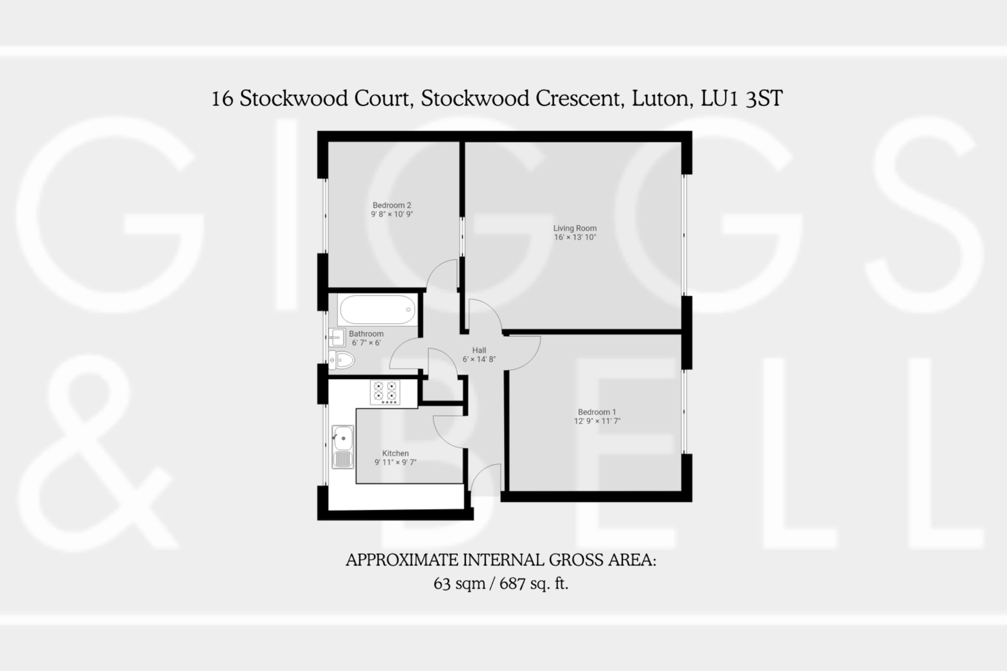 16 Stockwood Court, Stockwood Crescent, Bedfordshire floorplan