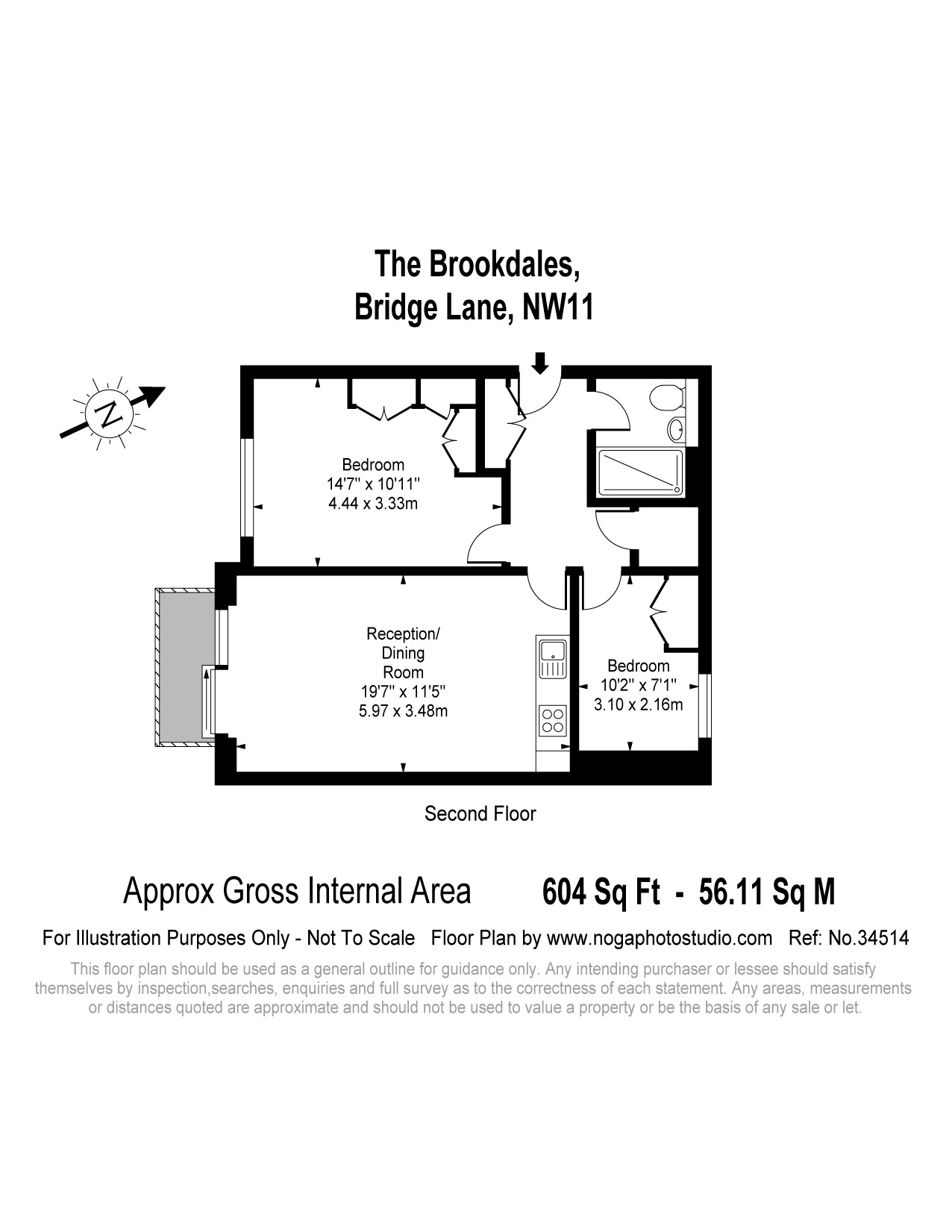 2 Bedrooms Flat to rent in The Brookdales, Bridge Lane, London NW11