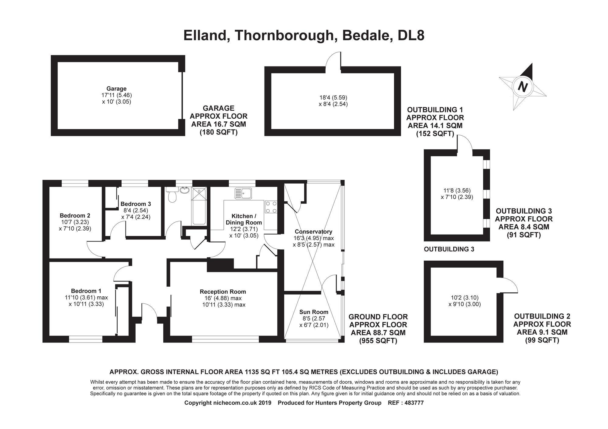 3 Bedrooms Detached bungalow for sale in Thornborough, Bedale DL8