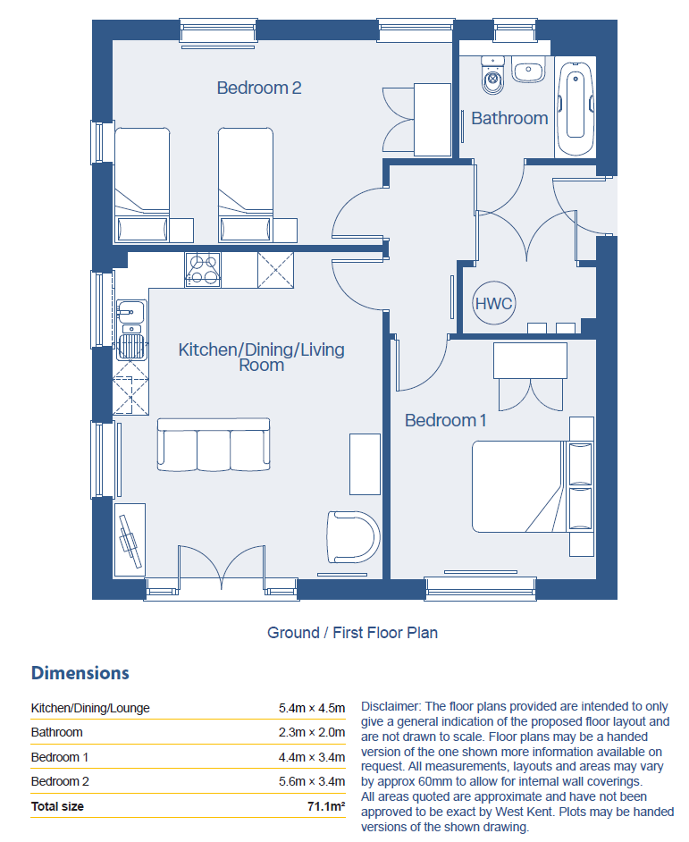 Plot 44, Tonbridge floorplan