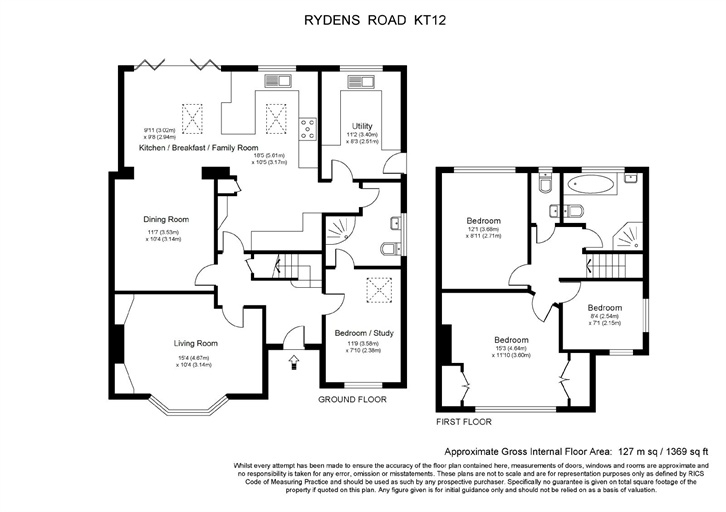 4 Bedrooms Semi-detached house for sale in Rydens Road, Walton-On-Thames, Surrey KT12