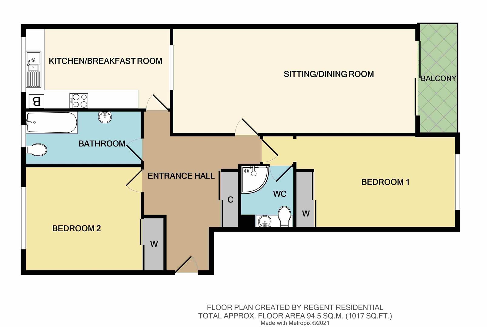 8, Beau Court, Spencer Road floorplan