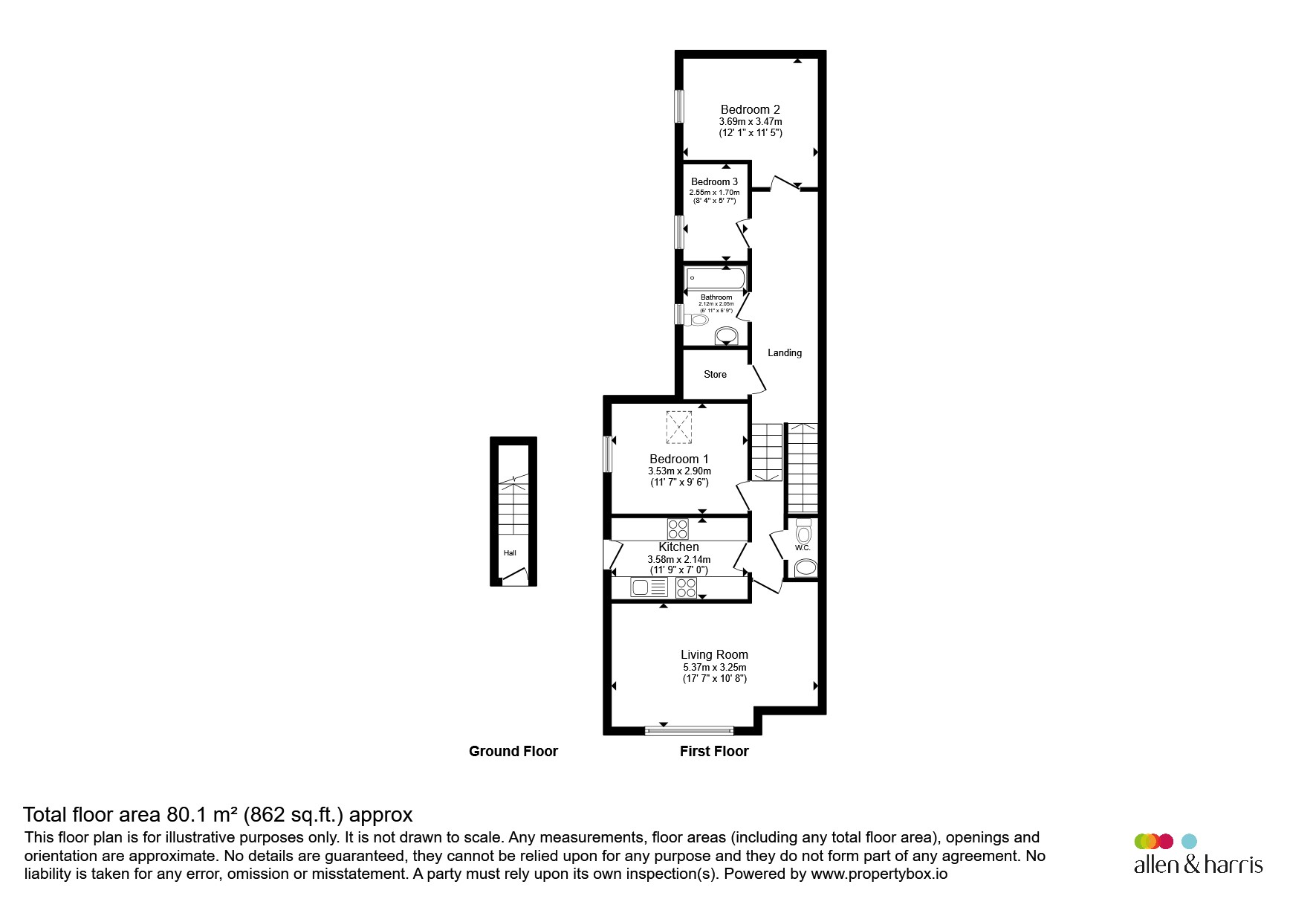 Flat 5, 108, Connaught Road, Cardiff floorplan