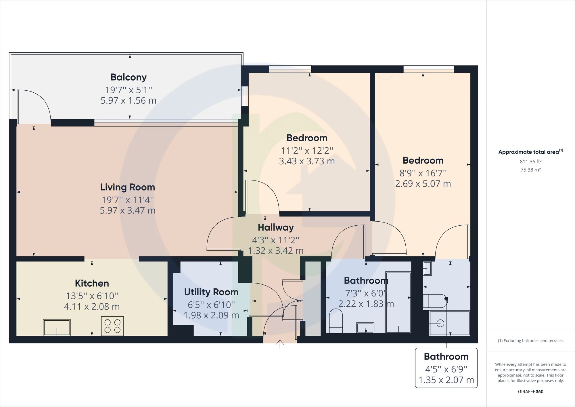 Flat 15, Palm Court Alpine Road, London floorplan