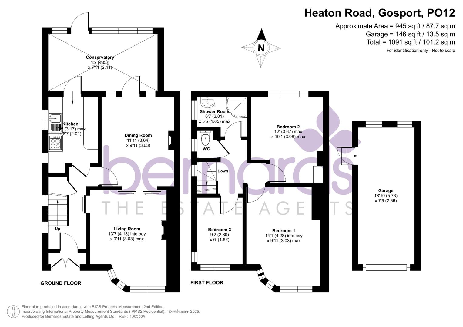 57, Heaton Road, Gosport floorplan