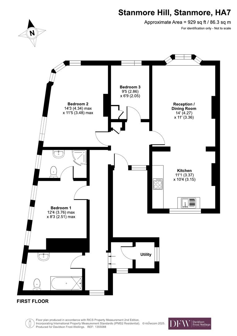 Flat 2, 107, Stanmore Hill, Stanmore floorplan