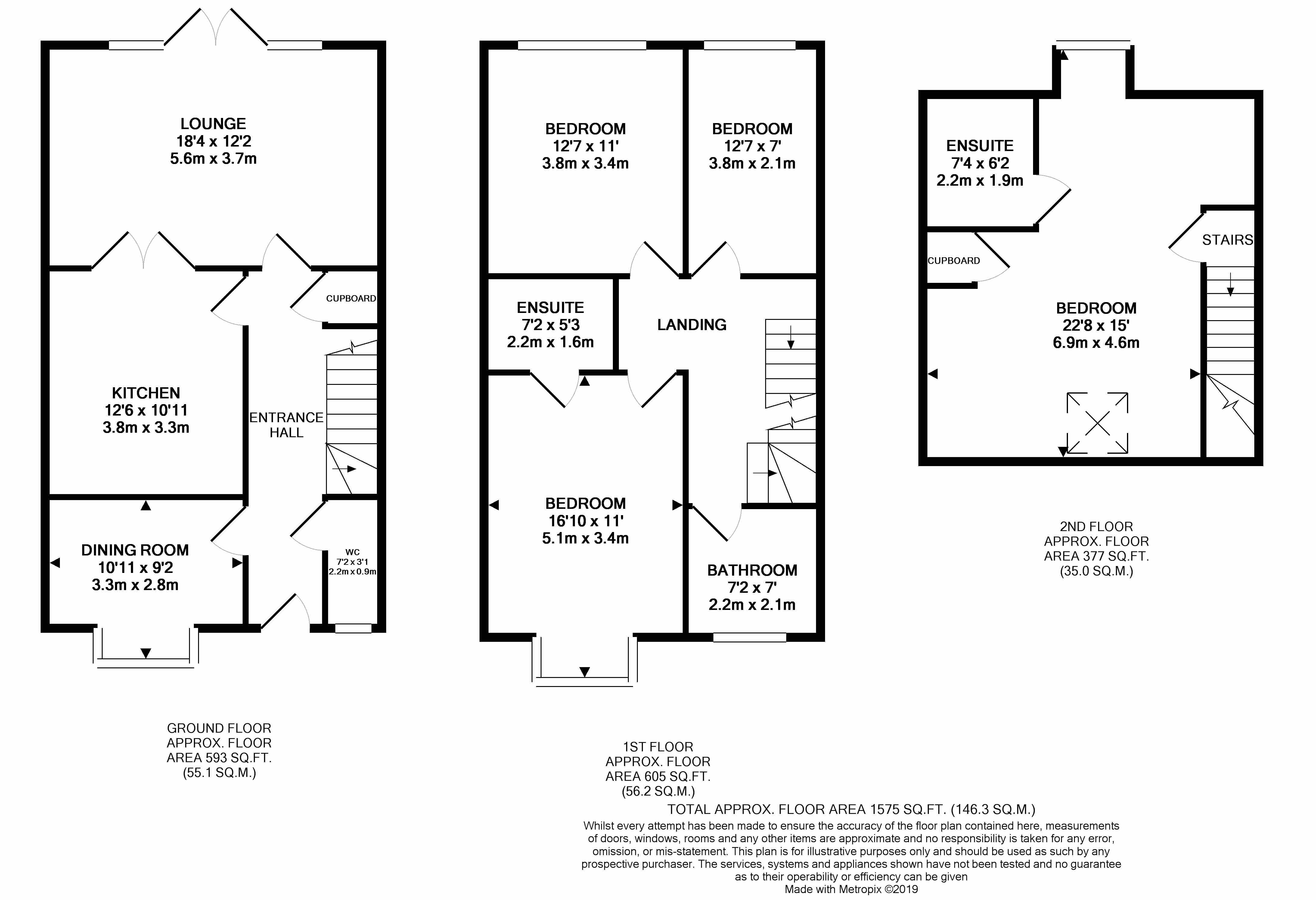 4 Bedrooms Town house for sale in Roberts Road, Rainham, Gillingham ME8