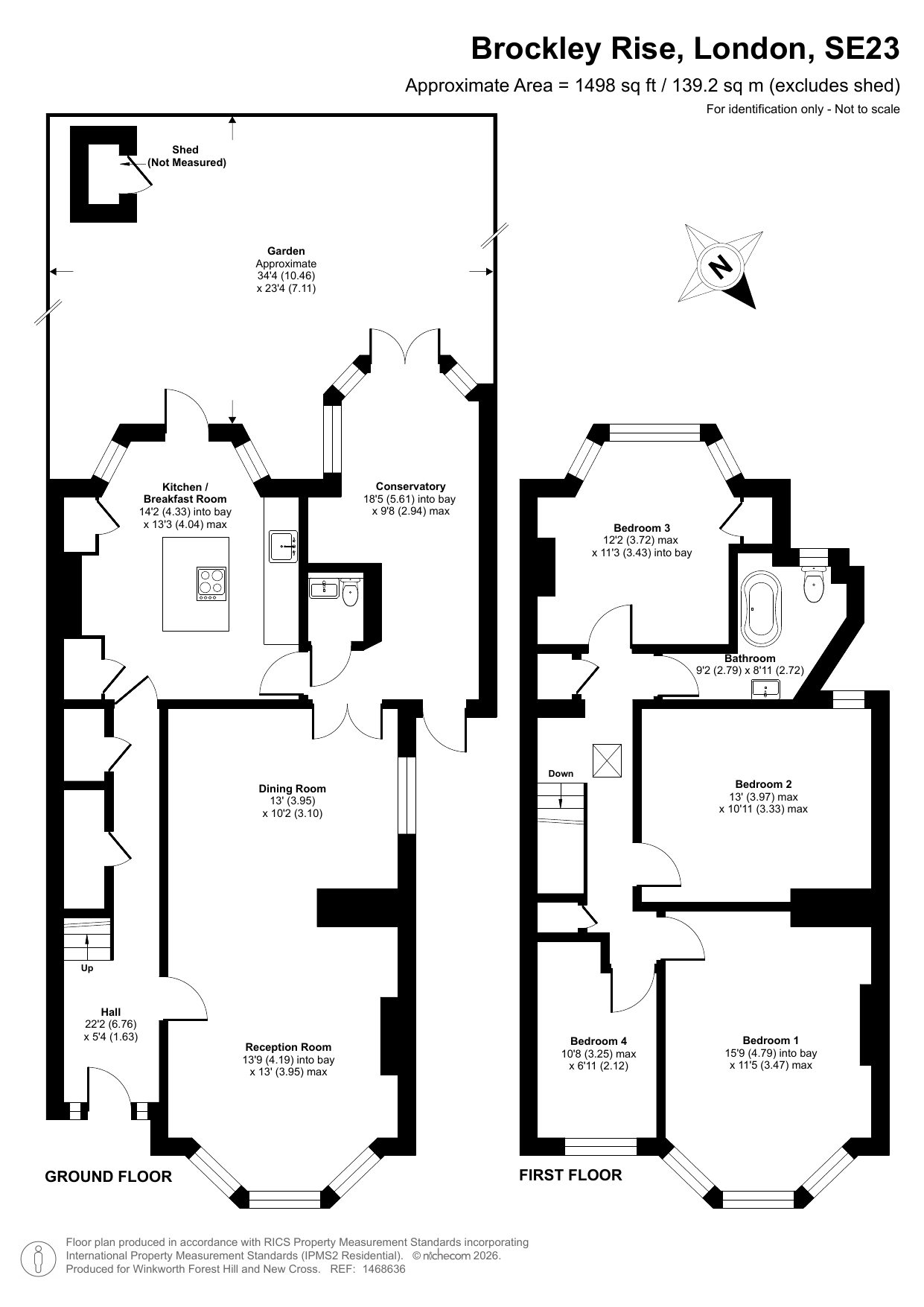 10, Brockley Rise, London floorplan