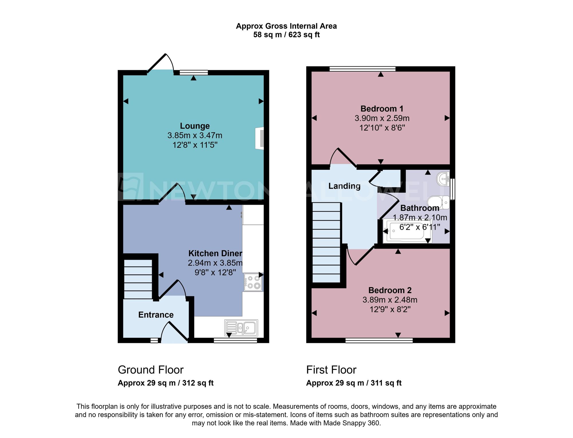 98 Oxford Street, Coalville floorplan