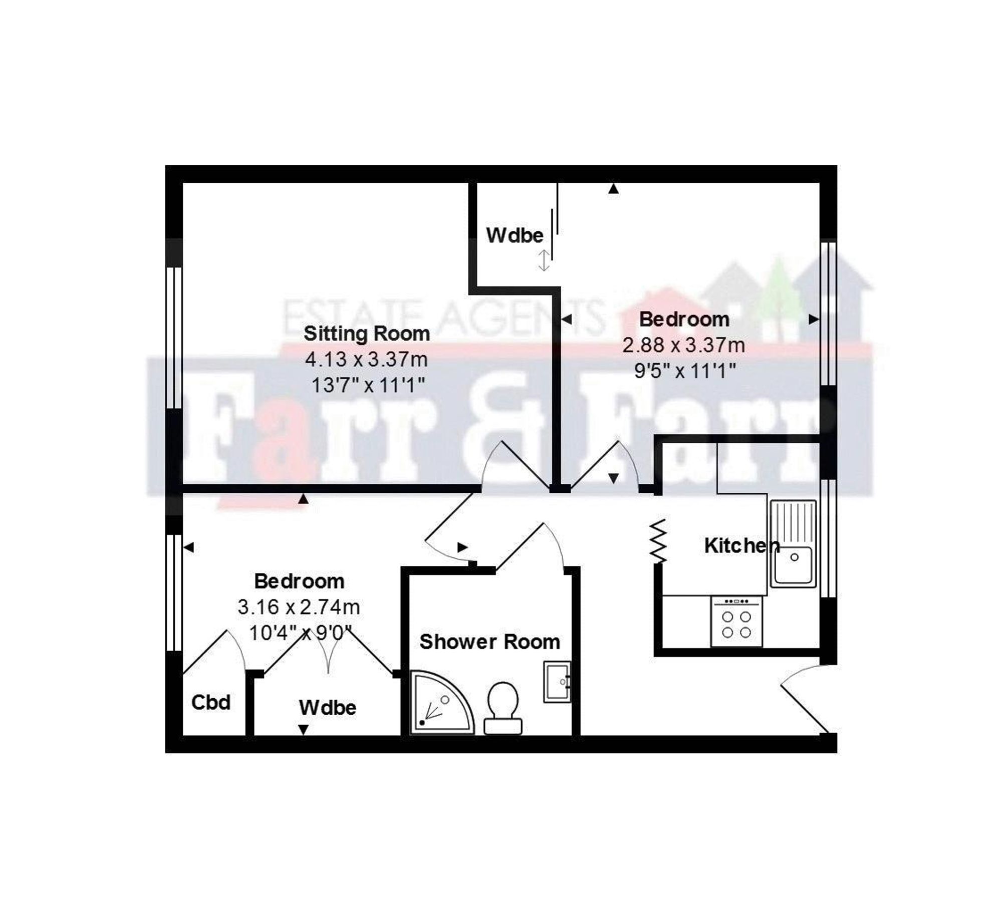Flat 14, Hucclecote Mews, Gloucester floorplan