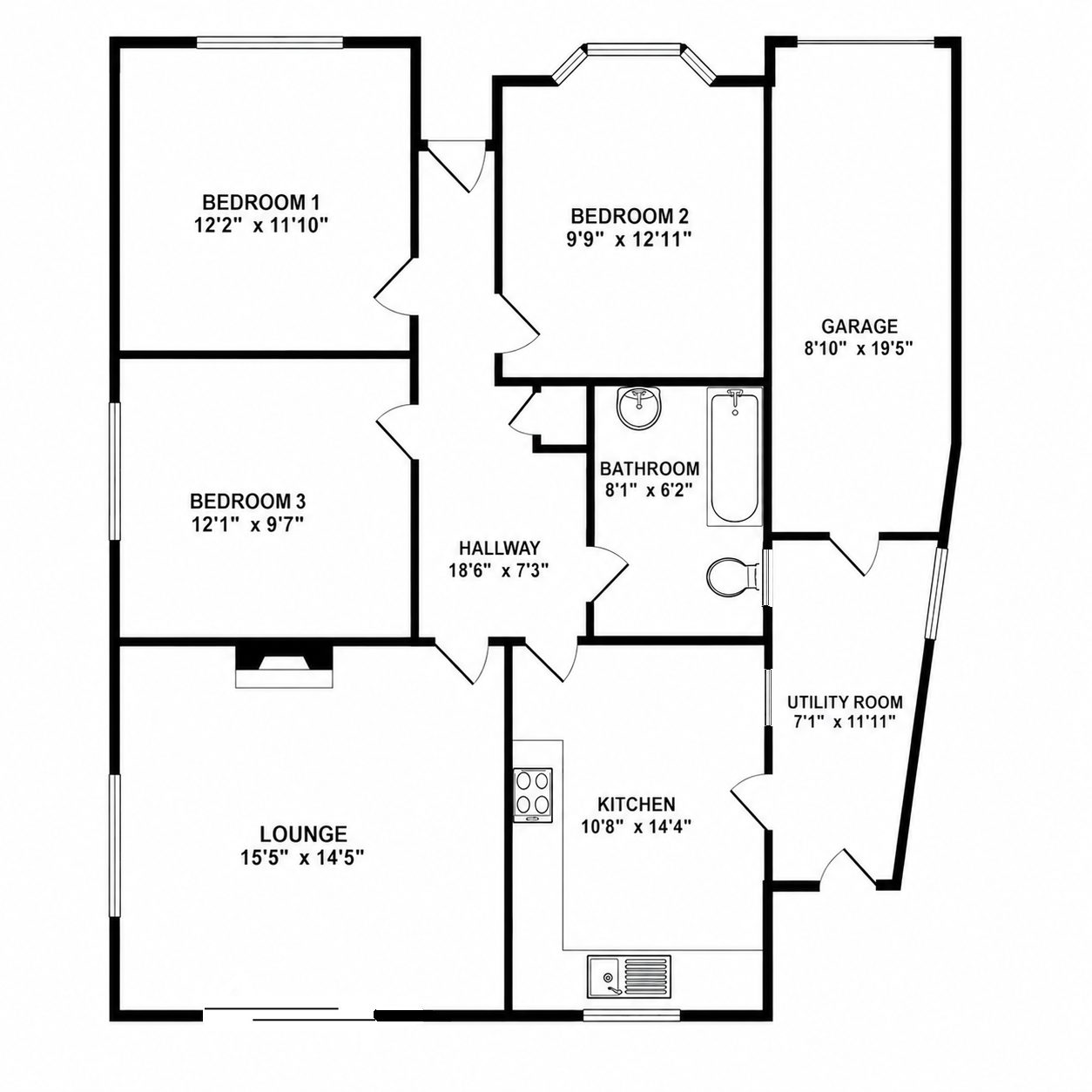 293, Cowley Drive, Woodingdean, Brighton floorplan