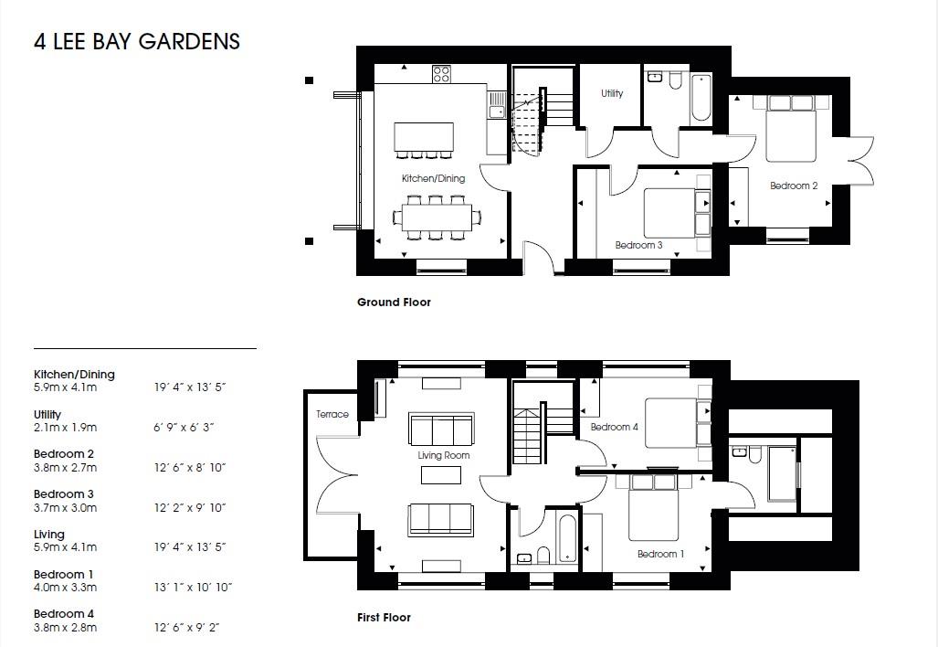 4 Lee Bay Gardens, Lee Bay, Lee floorplan
