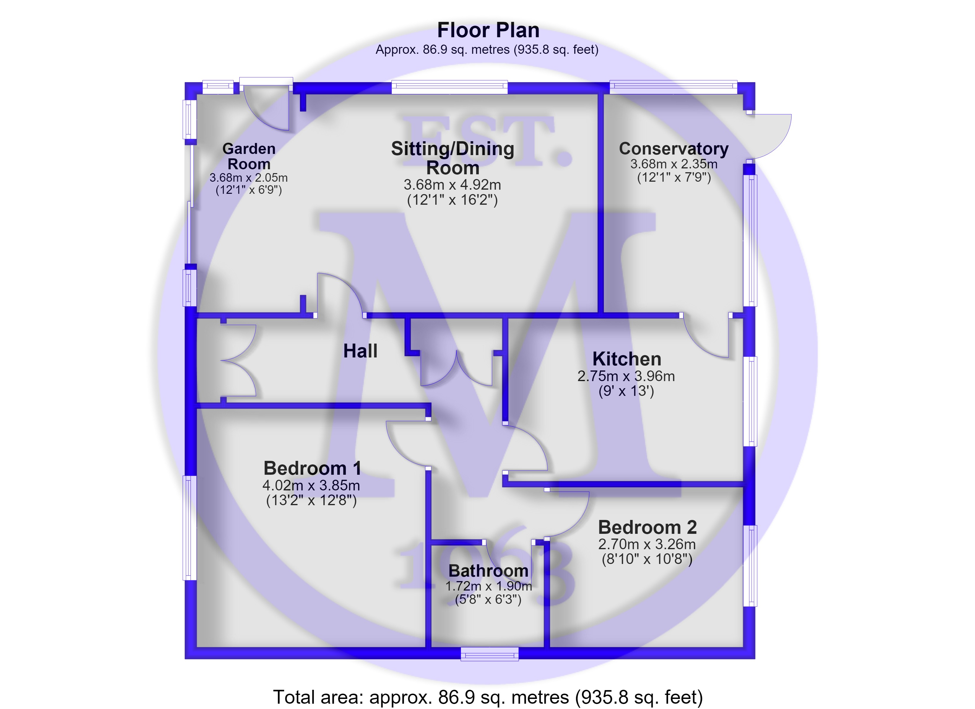 Oaklyn,, Kings Lane, Lymington floorplan