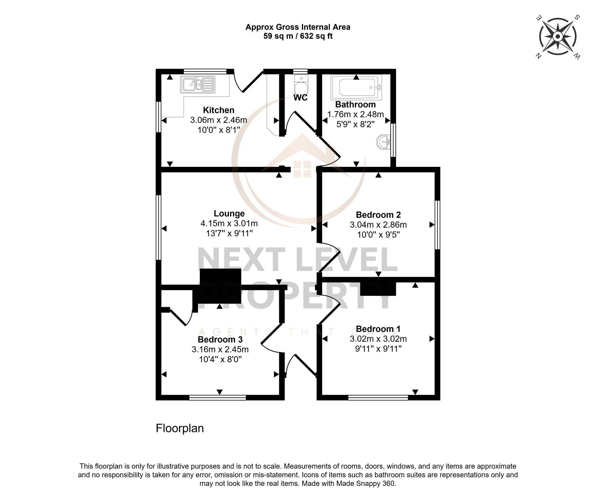 The Bungalow Barton Road, Wisbech floorplan