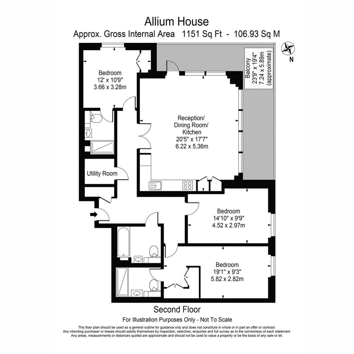 Flat Flat 13, 2, Caldon Boulevard, Wembley floorplan