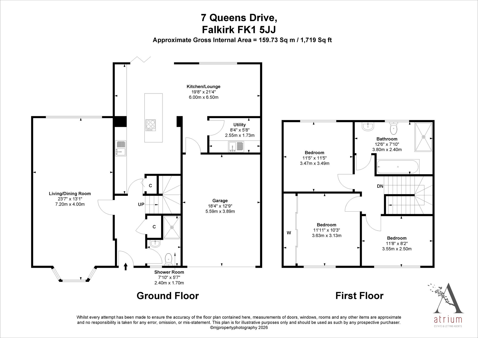 7 Queens Drive, Falkirk floorplan