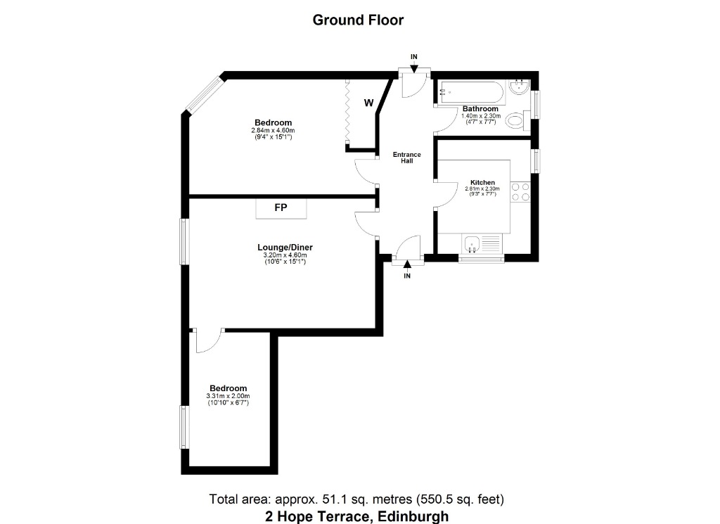 2, Hope Terrace, Edinburgh floorplan